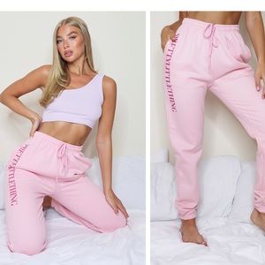 pretty little thing pink joggers